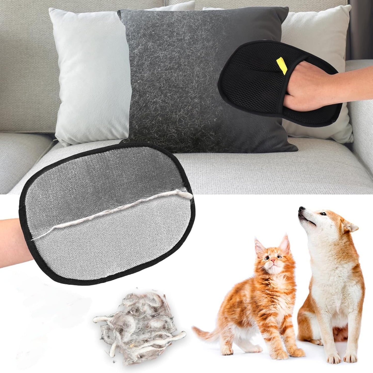 Pet Hair Removal Cleaning Gloves by SNUK®