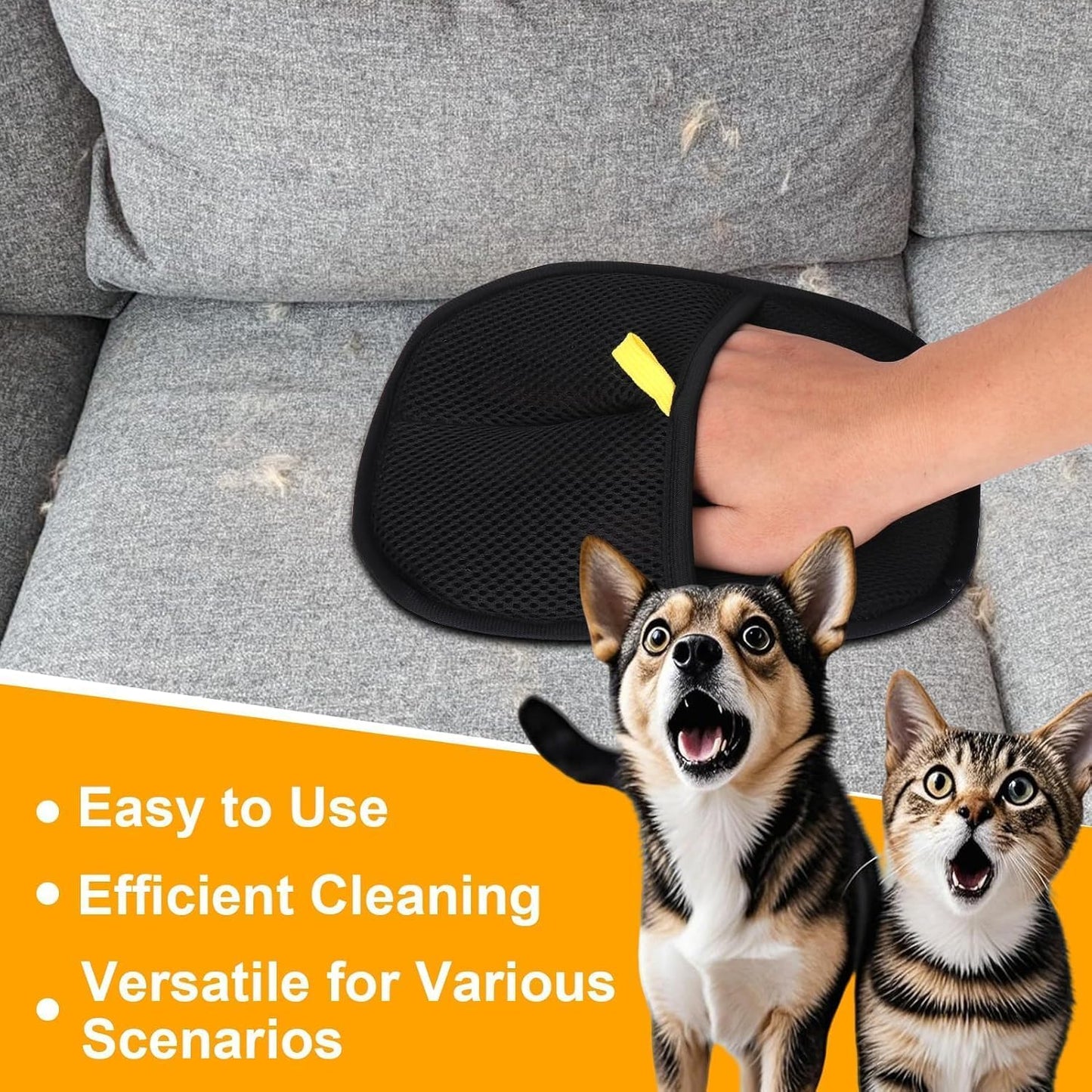 Pet Hair Removal Cleaning Gloves by SNUK®