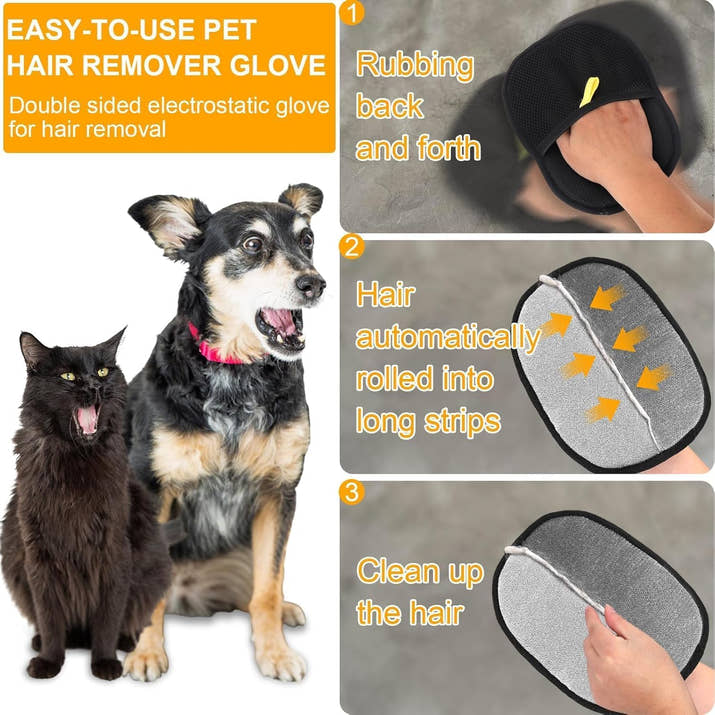 Pet Hair Removal Cleaning Gloves by SNUK®